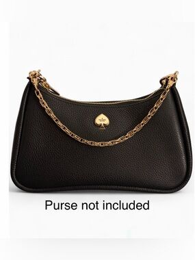 Gold chain charm for handbag and purse.